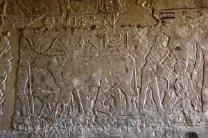 Egyptian Art. Necropolis of Saqqara. Mastaba. Relief. Milkin