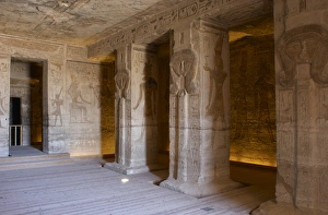 Images Dated 6th December 2003: Egyptian art. Small Temple or Temple of Hathor. Inside view