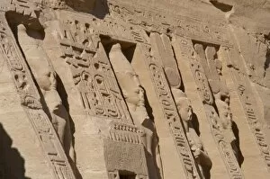 Images Dated 6th December 2003: Egyptian art. Temple of Hathor or Small Temple. Facade depic