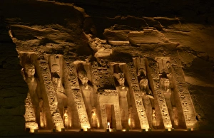 Images Dated 6th December 2003: Egyptian art. Temple of Hathor or Small Temple. Facade depic