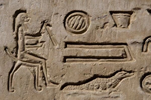 Images Dated 2nd December 2003: Egyptian Art. Temple of Kom Ombo. Hieroglyphic symbols and c