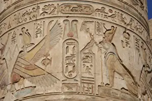 Vulture Prints: Egyptian Art. Temple of Kom Ombo. Royal cartridge of the Rom