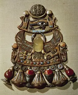 Lotus Prints: Egyptian art. Tutankhamuns pectoral. Dynasty 18. 1332-1322