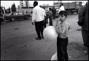Images Dated 6th October 2015: Egyptian boy with balloon Alexandria, Egypt. Date