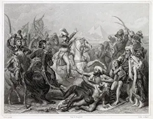 Defeats Prints: EGYPTIAN CAMPAIGN Napoleon defeats the Beys at the BATTLE OF THE PYRAMIDS