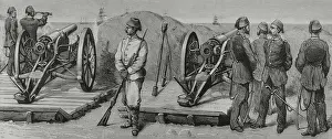 Cannons Prints: Egyptian conflict with the British, 1882. Egypt. Alexandria