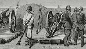 Cannons Prints: Egyptian conflict with the British, 1882. Egypt. Alexandria