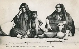 Farmers Prints: Egyptian Fellahs Women (and child)