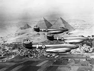 Gloster Prints: Egyptian Gloster Meteor F4s