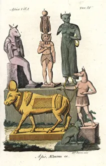 Apis Gallery: Egyptian gods: Apis, Ailuros and Anubis