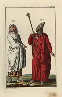 Egyptian king or pharaoh and an Egyptian man in full dress
