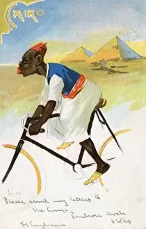 Speeding Gallery: Egyptian man on a bicycle, Cairo