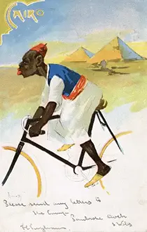 Speeding Prints: Egyptian man on a bicycle, Cairo