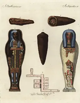 Embalmed Prints: Egyptian mummies and coffins