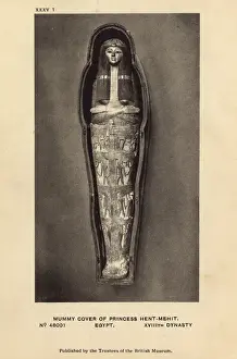 Pantheon Prints: Egyptian Mummy in the British Museum, London - Hentmehit