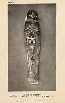 Mummies Collection: Egyptian Mummy in the British Museum, London - Katebet