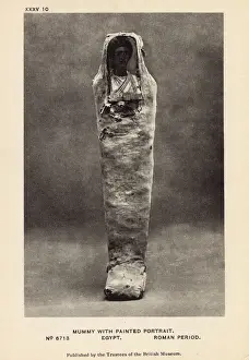 Egyptian Mummy in British Museum, London - Young adult man