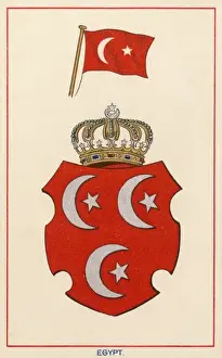 Heraldic Prints: Egyptian and Ottoman Flag