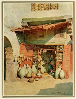Images Dated 14th September 2015: Egyptian Pottery Shop