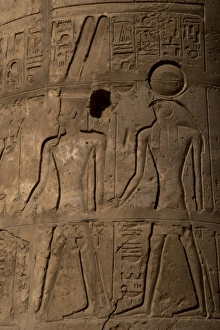 Images Dated 26th November 2003: Egyptian relief with Amon and Ra. Luxor Temple. Egypt