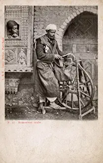 Peering Prints: Egyptian street knife grinder - Port Said