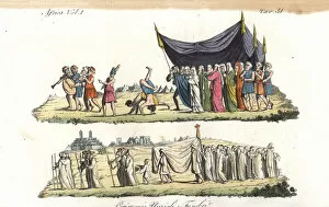 Acrobats Gallery: Egyptian wedding and funeral rites, 18th century