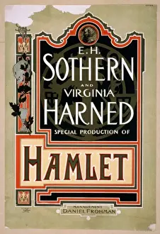 EH Sothern and Virginia Harned, special production of Hamlet