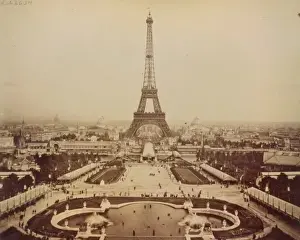 Champ Prints: Eiffel Tower and Champ de Mars seen from Trocadero Palace, P