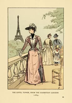 Images Dated 18th July 2019: The Eiffel Tower from the Exhibition Gardens, 1889
