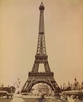 Trocadero Gallery: Eiffel Tower, looking toward Trocadero Palace, Paris Exposit