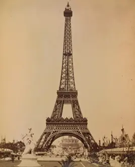 Eiffel Tower, looking toward Trocadero Palace, Paris Exposit
