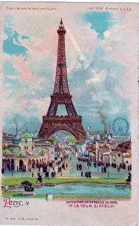 Populated Prints: Eiffel Tower during Parisian International Exhibition 1900