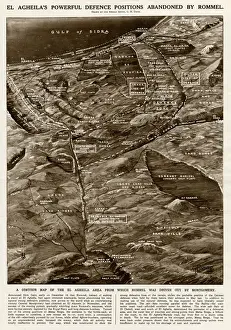 Contour Prints: El Agheilas defence positions by G. H. Davis