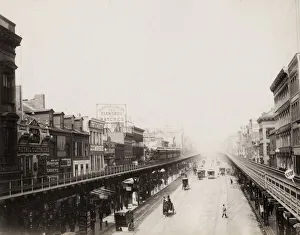El Train or elevated railway, New York
