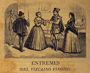 Farce Prints: El Vizcaino fingido. Short farce by Cervantes