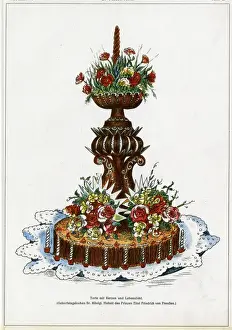 Elaborate cake display