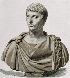 Antoninus Gallery: Elagabalus (203-222). Engraving. Colored