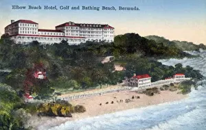 Overseas Prints: Elbow Beach Hotel, Golf and Bathing Beach, Bermuda