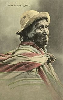Amerindian Collection: Elderly Amerindian Woman - Peru