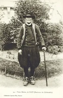 Jerkin Prints: Elderly Breton Man, France