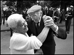 Elderly couple dancing Italy