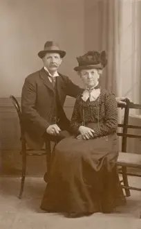Necked Prints: Elderly Edwardian couple