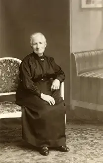 Elderly lady dressed in black