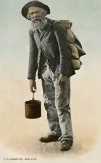 Elderly man (sundowner), Adelaide, South Australia