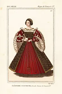 Castille Prints: Eleanor of Austria, second wife to King Francis