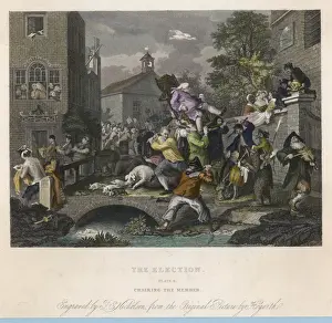 The Election, chairing the member, by William Hogarth