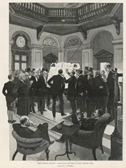 Posted Prints: Election Results at the Carlton Club, London, 1892