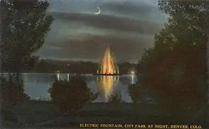 Denver Prints: Electric Fountain, City Park, Denver, Colorado, USA