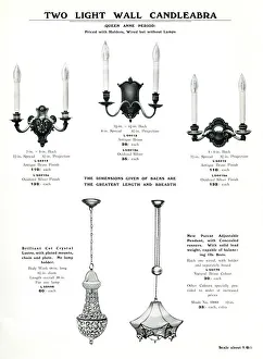 Images Dated 5th April 2019: Electric Light Fixtures catalogue, Candleabra (Candelabra)