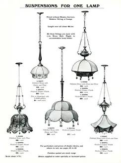 Electric Light Fixtures catalogue, Suspensions for one lamp
